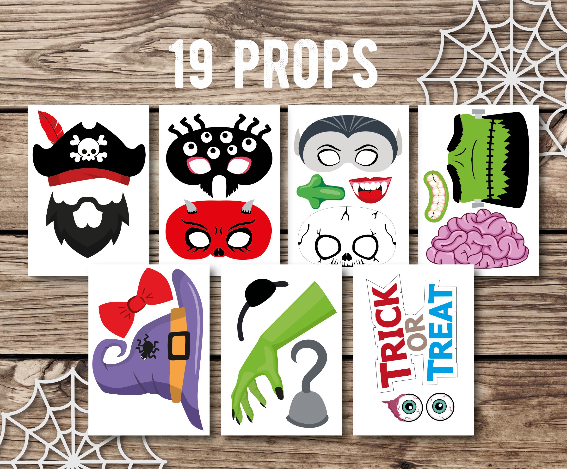 Halloween photo props halloween masks halloween party Etsy