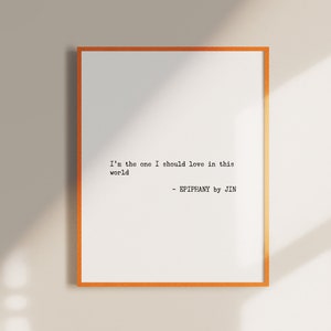 Inspirational Song Lyrics Wall Art Bts First Love Printable Etsy