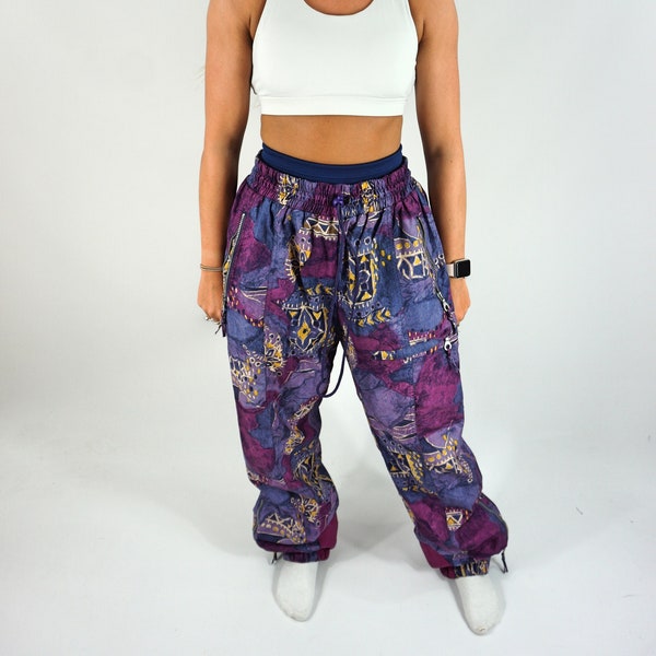 womens vintage tracksuit joggers festival trousers in medium