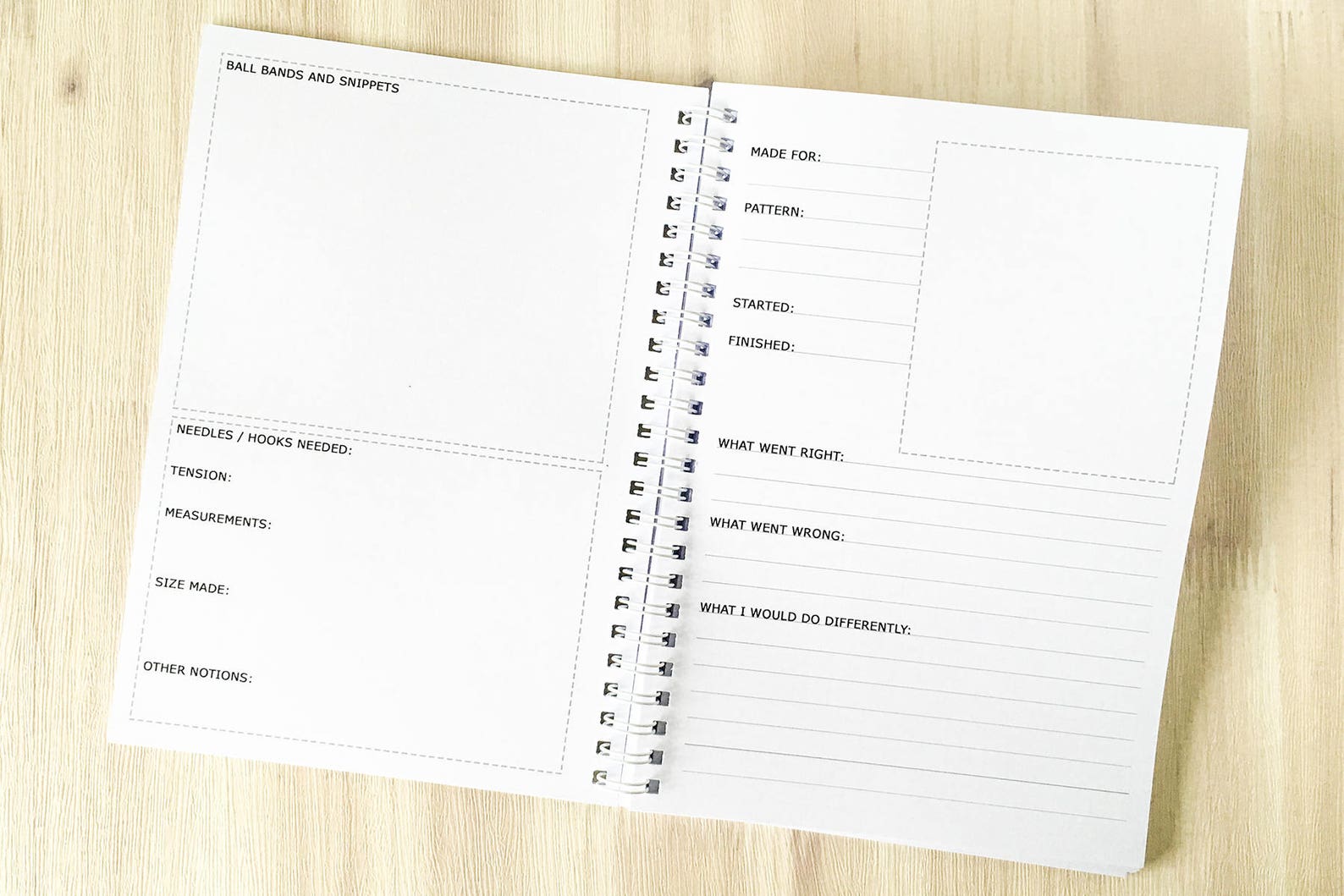 Knitting Journal Crochet Journal Yarn Record Notebook for Etsy