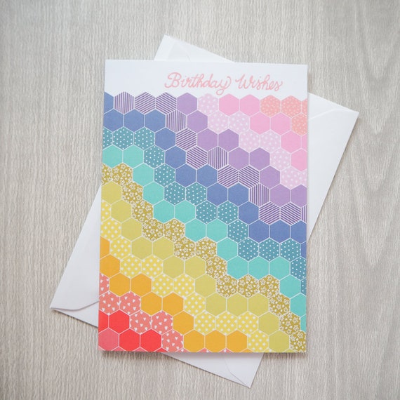 Vinyl Sticker: Rainbow Hexie Love Vinyl Sticker: Rainbow Hexie Love
