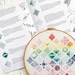 Rainbow Embroidery Sampler Kit - Embroidery Hoop - Embroidery Thread - Embroidery Guide 