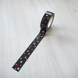 Black Pink Star Washi Tape image 1