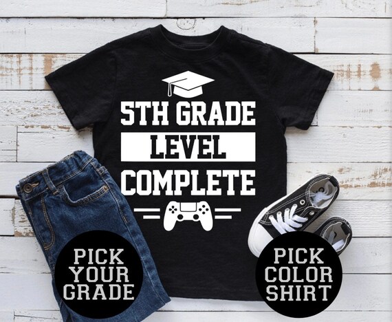 1st Grade Level Complete Video Gamer T-Shirt Graduation Gift 1st Grade Level Complete Video Gamer T-Shirt Graduation Gift