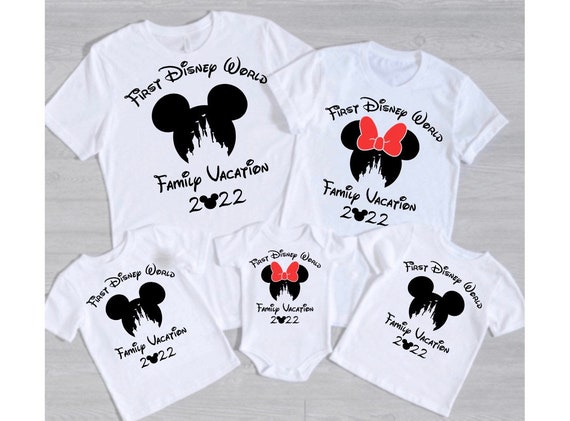 First Disney World Trip Year Family Vacation Matching Shirt Magic Kingdom  Park Shirt Mommy Daddy Boy Girl T-shirt Idea Mickey Minnie Mouse -   Canada