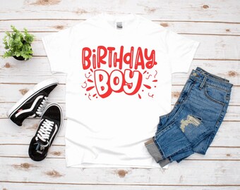 Birthday Boy T-Shirt Happy Boys Dude Little Man Shirt Youth Child Outfit Personalized 1st 2nd 3rd 4th 5th 6th 1 2 3 4 5 6 7 8 year old Party