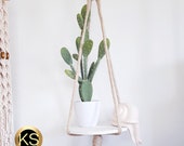 Jute pot holder vintage style hanging planter indoor ,outdoor Bird feeder Macrame planthanger