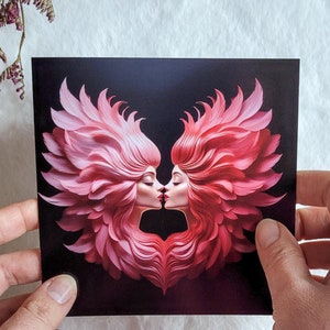 Carte de vœux pour copines amoureuses
