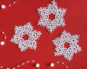 Lace snowflake, decoration for tree, Christmas gift