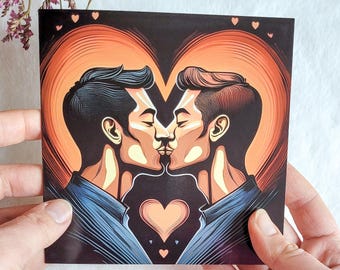 Carte de voeux pour copains amoureux