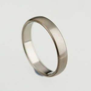 Satin Finish Titanium Ring • Mens Modern Ring • Matte Finish Ring • Hard Wearing Industrial Band • Hypoallergenic Ring