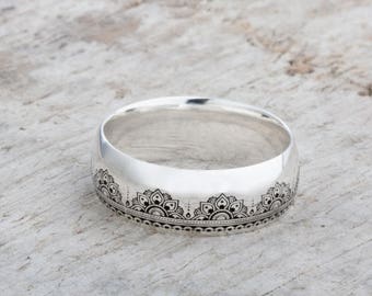 Ornate Laser Engraved Ring