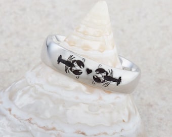 You Are My Lobster Laser Engraved Ring
