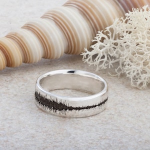 Soundwave Ring Laser Engraved