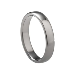 Simple Titanium Ring • Polished Titanium Band • Classic Wedding Band  • Engravable Ring  • Hypoallergenic Ring • Personalised Ring  •
