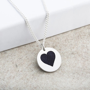 Long Silver Heart Necklace Sacred Heart Necklace