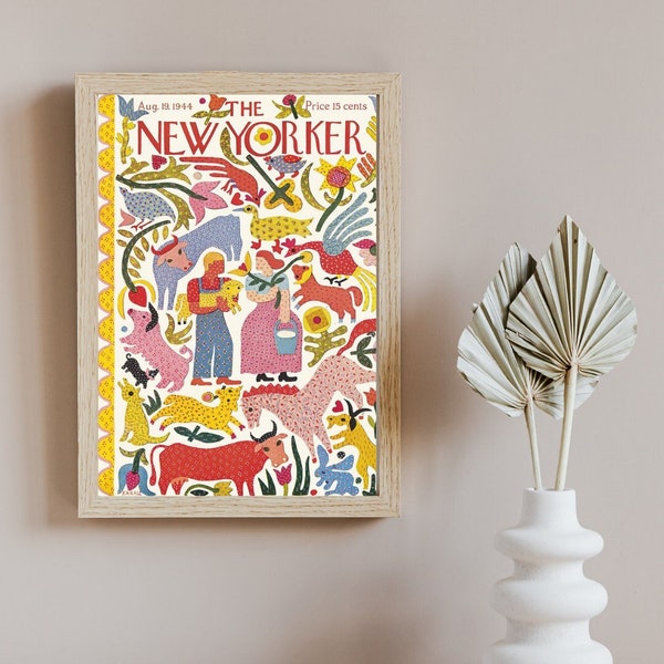 Ilonka Karasz The New Yorker Horse Animal Dog Carnaval Magazine Cover Tropical Caribbean Bahamas Art Print Iconic New Yorker Cover