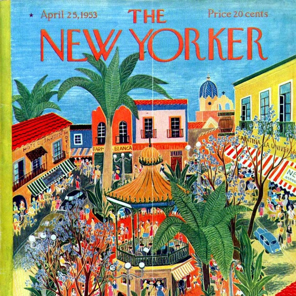 Ilonka Karasz The New Yorker Magazine Cover Tropical Caribbean Bahamas Botanical Nature Flower Flower Art Print Iconic New Yorker Cover