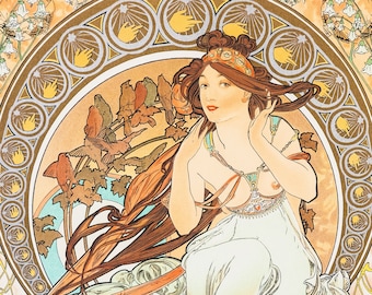 Art Nouveau Nude - Etsy UK