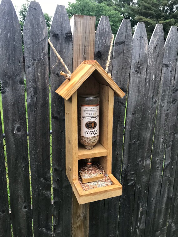 Rustic Bird Feeder Reclaimed Wood Tito S Birdfeeder Etsy