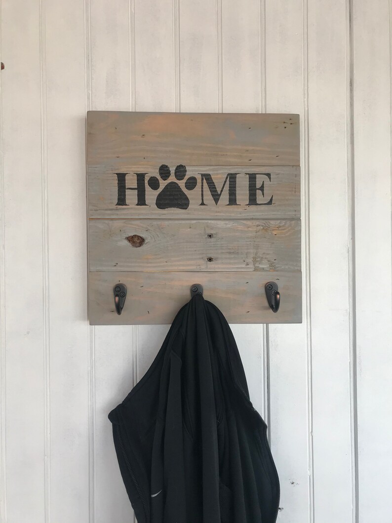 Rustic Dog Leash Holder Leash Hanger Dog Lover Gift Idea Etsy