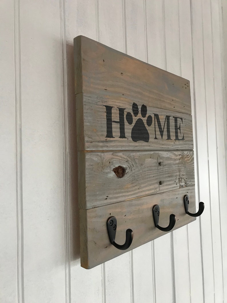 Rustic Dog Leash Holder Leash Hanger Dog Lover Gift Idea Etsy