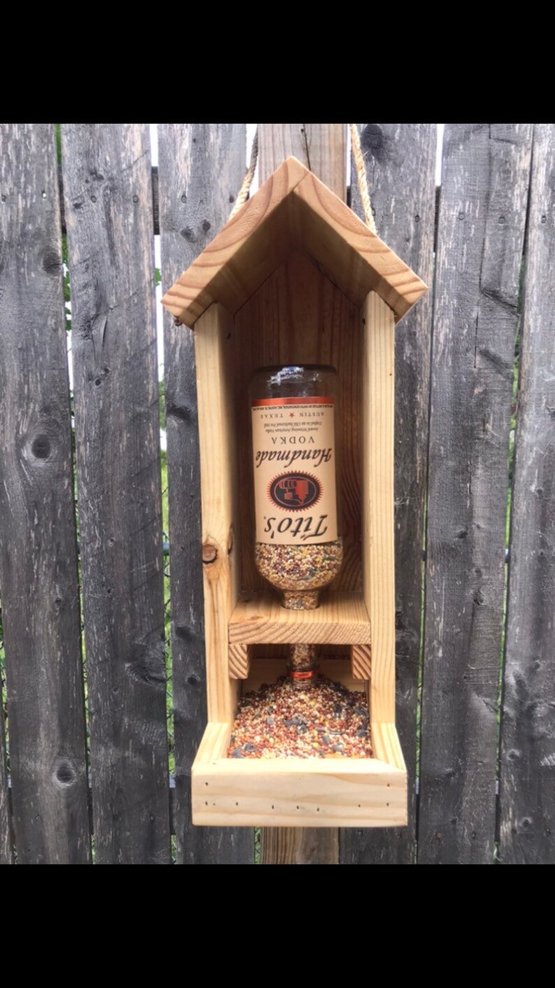 Rustic Bird Feeder, Reclaimed Wood, Tito's Birdfeeder, Upcycled, Garden