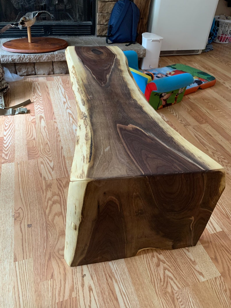 Black walnut waterfall coffee table Etsy