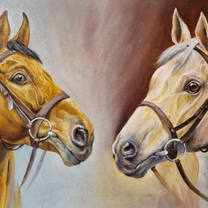 Horse pair couple portrait