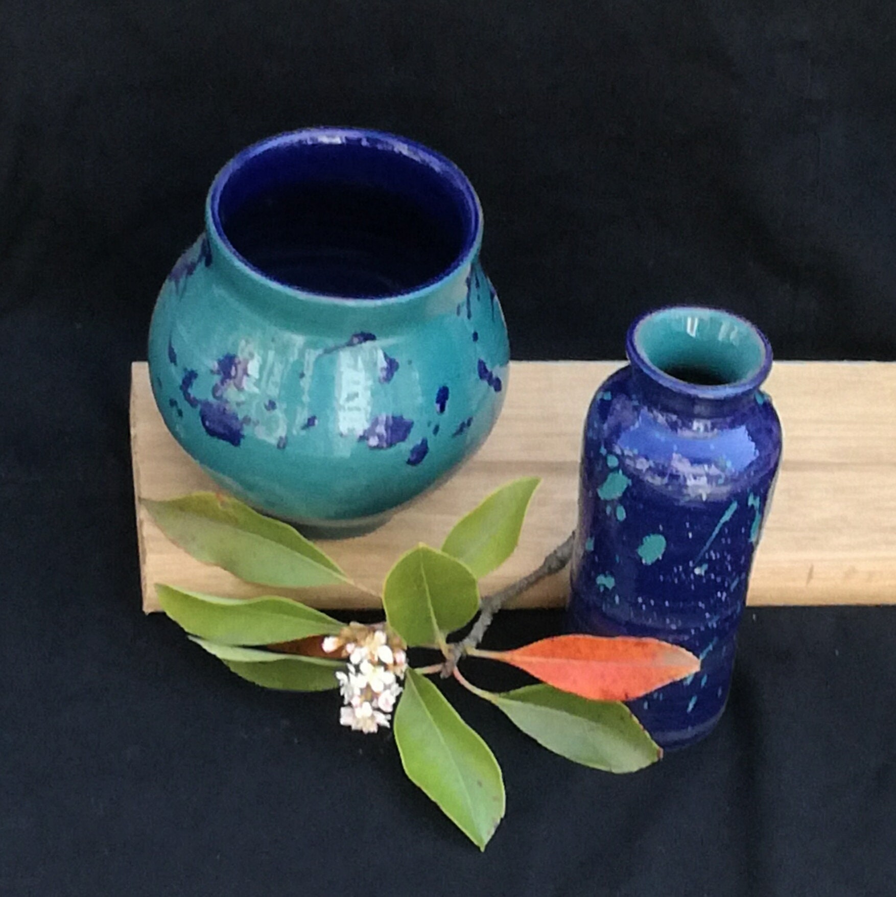 Set of Two Handmade Ceramic Vases Pottery Vase Ceramic Etsy