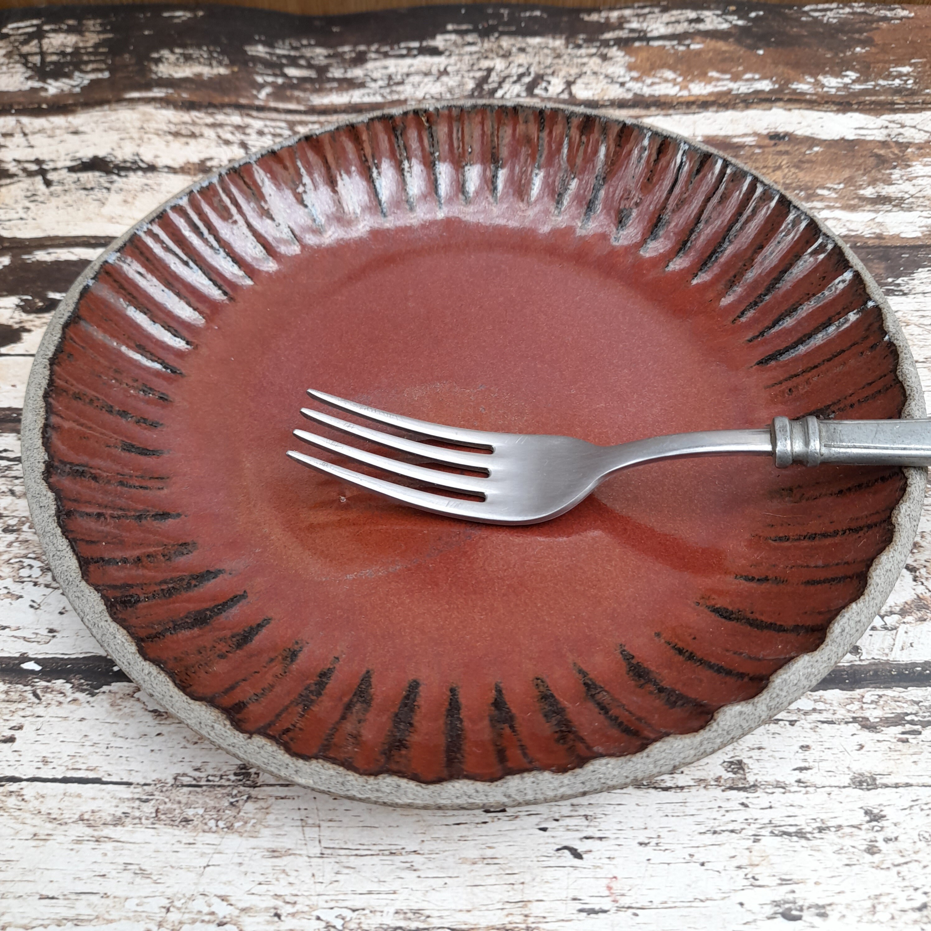 Small dinner plateRust plate Ceramic plate Serving plate Etsy