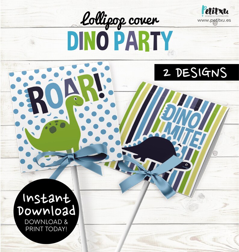 Download Printable Lollipop Wrappers Dinosaur Lollipop Cover Lollipop Etsy PSD Mockup Templates