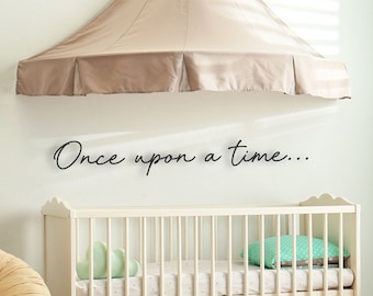 Once Upon a Time Sign | Wooden Letters for Nursery | Word Cutout | Playroom Sign | Kids Room Decor | Custom Wood Words | Kids Room Art
