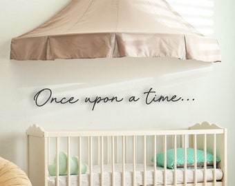 Once Upon a Time Sign | Wooden Letters for Nursery | Word Cutout | Playroom Sign | Kids Room Decor | Custom Wood Words | Kids Room Art