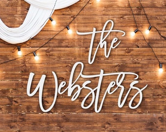 Last Name Sign | Family Name Sign | Backdrop Name | Wedding Backdrop | Wedding Sign | Photo Booth Backdrop | Hedge Wall Sign