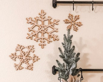 Wooden Snowflakes