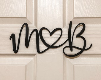 Couples Monogram Laser Cut Sign