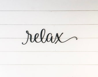 Relax Laser Cut Sign