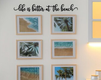 Life Is Better At The Beach | Beach Themed Decor | Beach Signs | Beach House Decor | Wood Words | Laser Cut Sign | Wooden Words