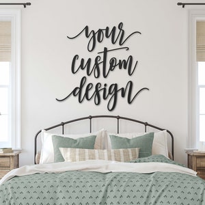 Above Bed Decor, Custom Quote Sign, Over the Bed Wall Decor, Wood Words, Wood Letters, Laser Cut Sign, Established Sign, Best Selling