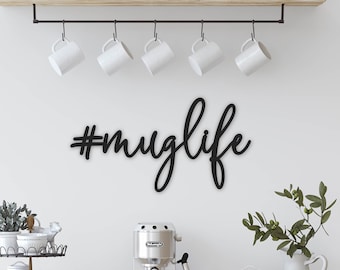 Coffee Sign | Wood Words | Coffee Bar Sign | Kitchen Wall Decor | Laser Cut