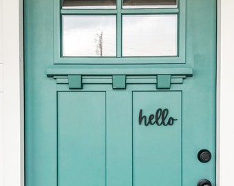 Hello Sign For Door, Housewarming Gift, Hello Sign for Wreath, Hello Sign for Front Porch, Spring Wreaths for Front Door