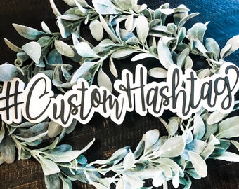 Custom Hashtag Sign | Hashtag Wedding Sign | Business @ Sign | Instagram Sign Business Small | Custom @ Sign