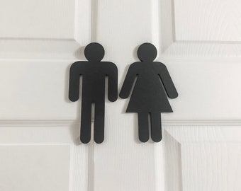 Bathroom People Laser Cut Signs