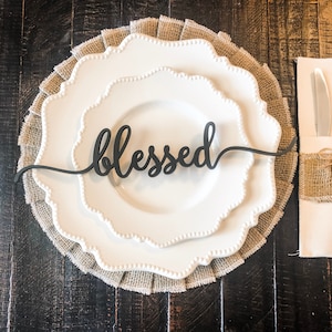 Blessed Place Cards | Thanksgiving Place Cards | Christmas Place Cards | Thanksgiving Decor | Blessed Sign | Thanksgiving Plate