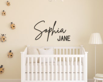 Wooden Nursery Name Sign, Wooden Letters for Nursery, Baby Shower Gift, Wood Name Sign, Word Cutout, Playroom Sign, Kids Room Decor