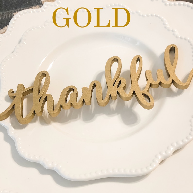 Thankful Place Cards Thanksgiving Place Cards Thanksgiving Place Setting Thanksgiving Table Decor Thankful Place Setting Sign image 4