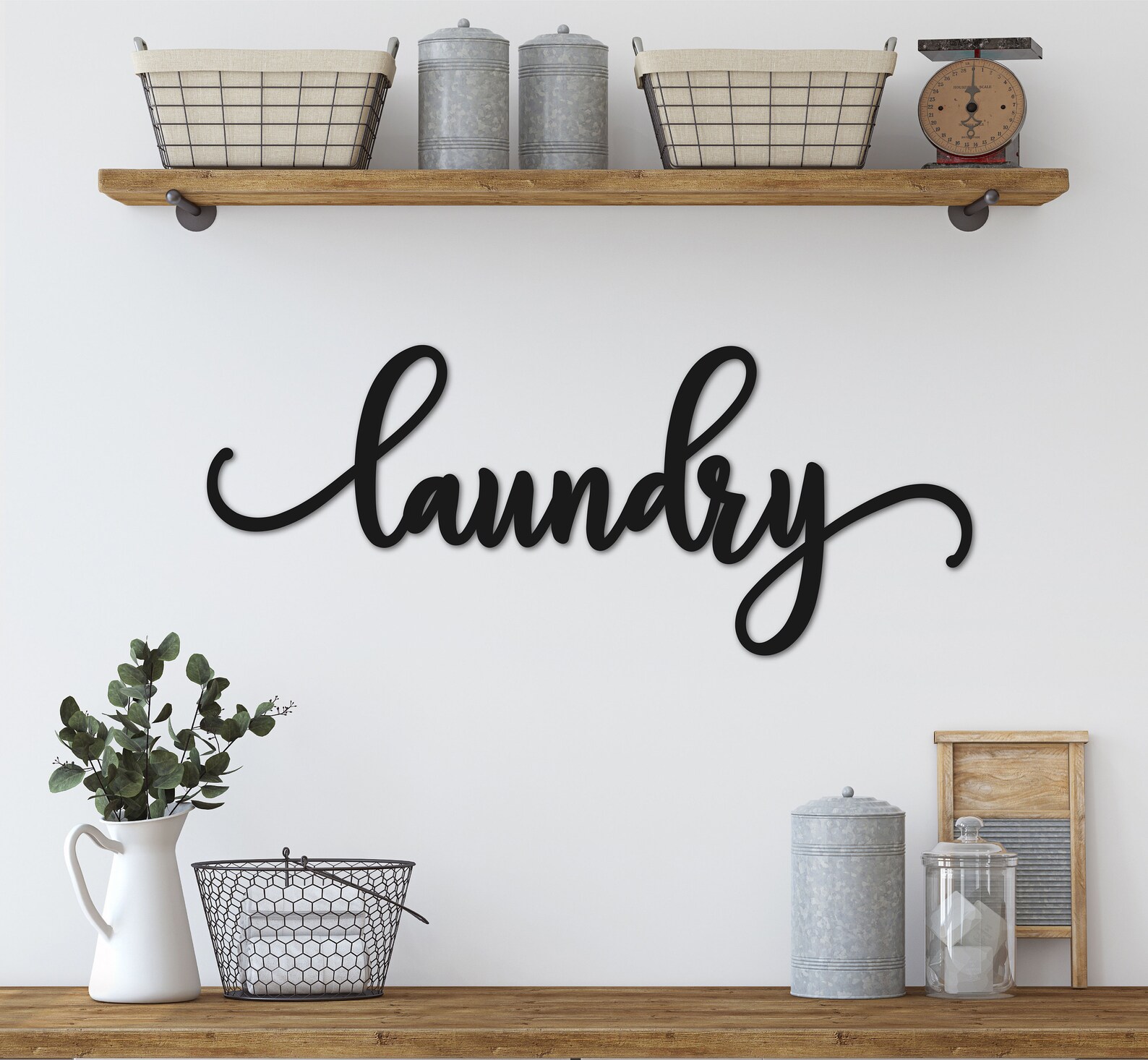 Laundry Sign Wood Words Laundry Room Sign Laundry Wooden Etsy