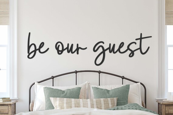 Be Our Guest Sign Wooden Words Above Bed Decor Guest Etsy Ireland