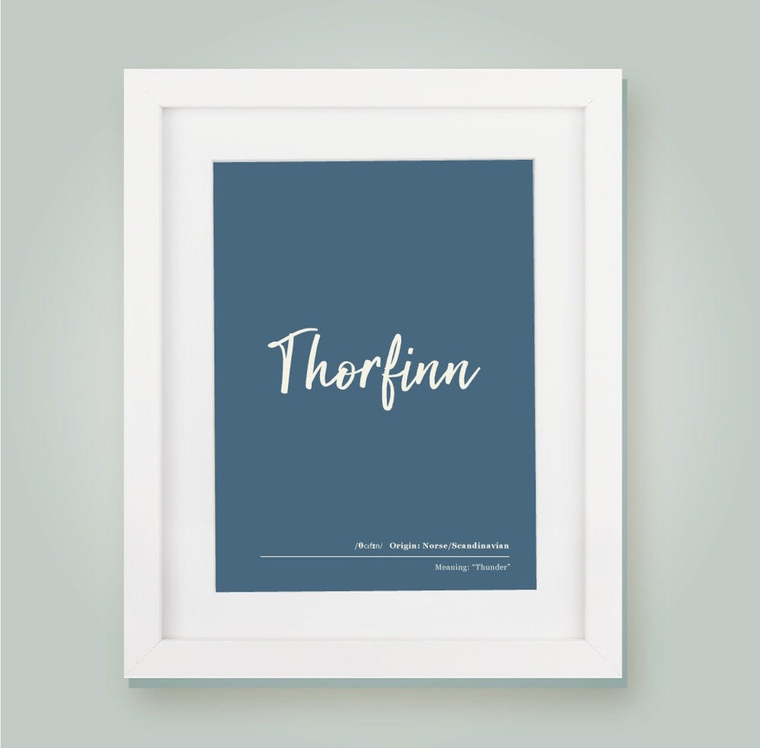 Baby Name Meaning Framed Poster, Name Origin Bespoke Nursery Art for